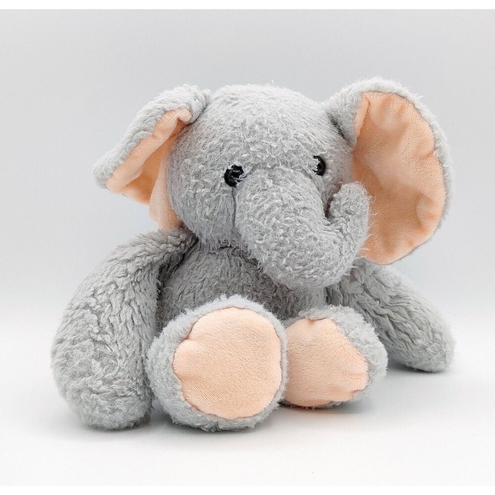 TC Bunny Brand Gray Plush Elephant Stuffed Animal Toy 10"